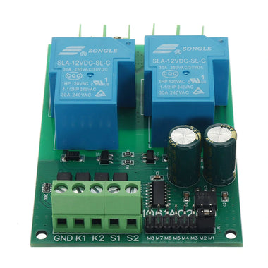 30A 12V 24V DC Motor Controller Relay Board Forward Reverse Control Limit Start Stop Switch for Garage Door Crane Elevator