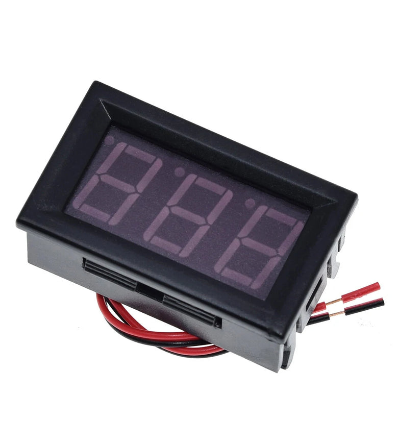 AC 70-500V 0.56inch Two-wire Digital Voltmeter LED Digital Display 2 Wires Red Green Blue Display AC Voltage Meter Head AC220V Mains Power 380V Industrial Power