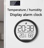 Thin Magnetic Digital LED Wall Clock with Large LCD Display Date Temperature Humidity USB Powered Compact Design for Home Office Wall or Desk Decoration