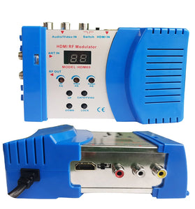 HDMI/AV to RF HD Modulator HDM69L Adjustable Output Wide VHF/UHF Frequency Range PAL Format Support Plug-and-Play Installation