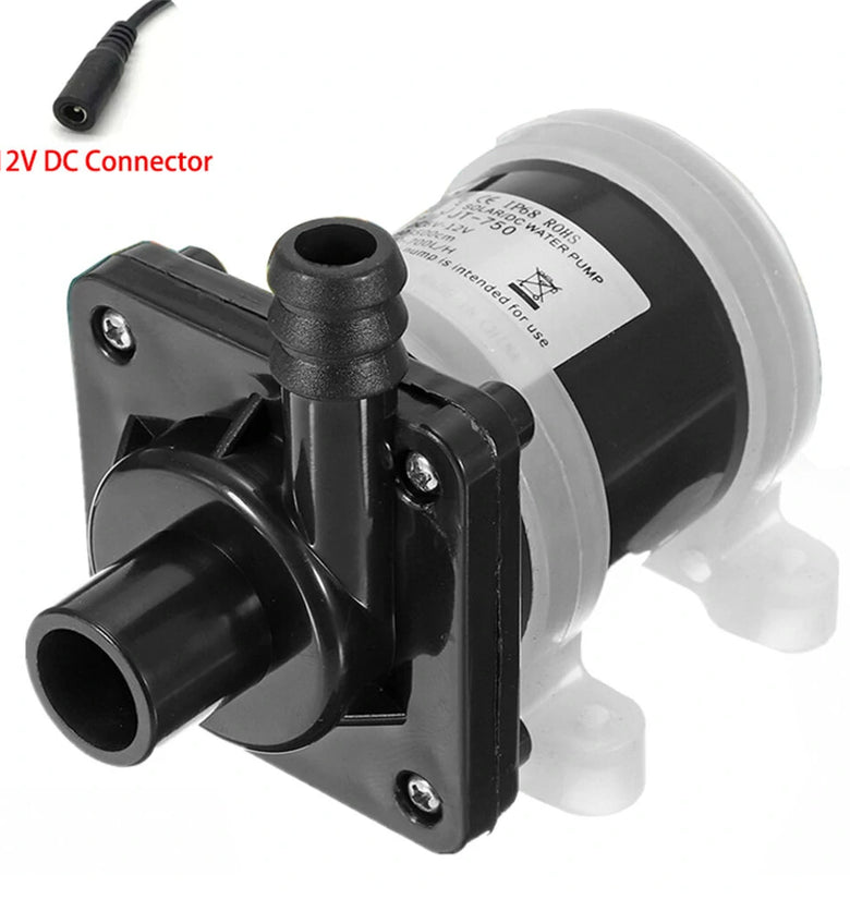 JT-750B4 12V/24V Solar Shower Pump 4-Thread DC Water Pump for Water Heating  Floor Heating  and Boosting Circulation