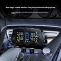 Solar Powered Tire Pressure Monitoring System Car TPMS With 4 External Sensors 6 Alarm Functions Real-Time Display Of Pressure And Temperature