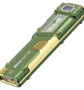 BIKIGHT 10W Compact Thin Mini Portable LED Flashlight Digital Display EDC Tactical Rechargeable Work Light, Three-Source Outdoor Camping and Emergency Use High-Intensity LED Torch