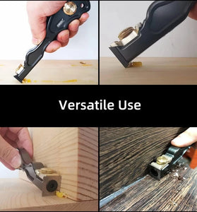 HONGDUI 2 In 1 Mini Wood Carbide Insert Scraper Glue Scraper Removal Aluminum Alloy Handle Woodworking Tool