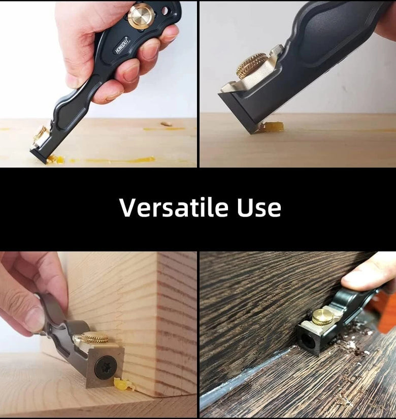 HONGDUI 2 In 1 Mini Wood Carbide Insert Scraper Glue Scraper Removal Aluminum Alloy Handle Woodworking Tool