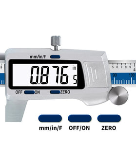 ET52 Stainless Steel Caliper Measuring Tool Digital Precision Caliper with Magnetic Stripe Sticker Technology 0.01-150mm Range Large LCD Display Automatic On/Off function LR44 Button Battery Included