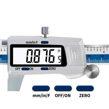ET52 Stainless Steel Caliper Measuring Tool Digital Precision Caliper with Magnetic Stripe Sticker Technology 0.01-150mm Range Large LCD Display Automatic On/Off function LR44 Button Battery Included