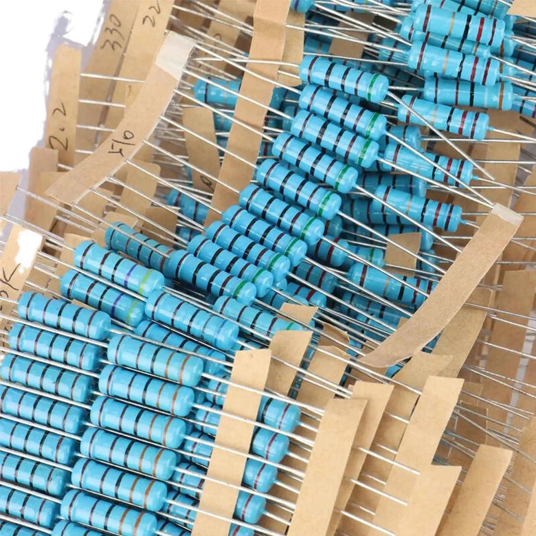 Metal Film Resistor Kit 130 Values 1R to 2.2M Ohm 2W 1% Tolerance 650PCS Electronic Component Assortment for Precision Circuits