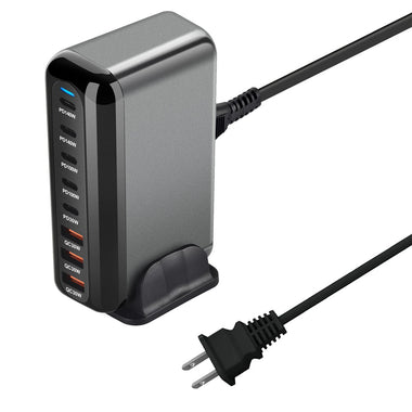 [GaN Tech]Bakeey YMX-908-600W 600W 8-Port USB PD Charger 5USB-C+3USB-A QC PD Fast Charging Desktop Charging Station EU Plug US Plug for iPhone 16 16 Pro 15 14 13 Pro Max for Huawei Mate XT for Xiaomi 15pro