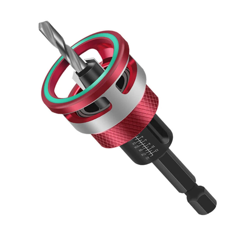 5pcs Countersink Drill Bit Set with Depth Stop High-quality 6542 Steel and Aluminum Alloy Multi-size for Woodworking Precision Drilling and Ease of Use