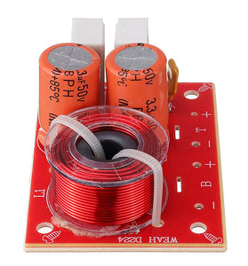 WEAH-D224 80W Speaker Crossover High and Low 2 Frequency Divider Sound Quality Upgrade Tool