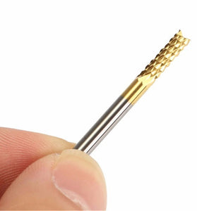 10PCS Drill Bits Titanium Coated Engraving Milling Cutter Hole 0.8-3mm Carbide Bits CNC Precision Tool Set