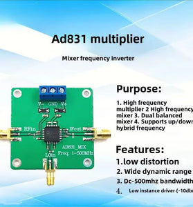 AD831 RF Mixer Module DC-500MHz Frequency High Performance 5V Power Supply Integrated Low Instance Driver Board