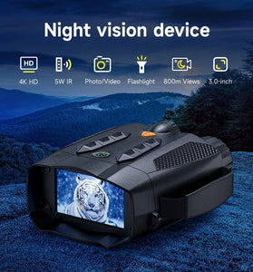 326 Night Vision Device 4K Ultra HD 800m Range 10x Zoom with 512G Storage