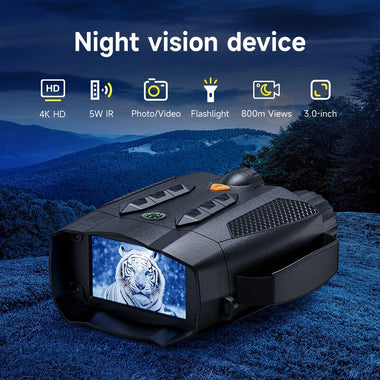 326 Night Vision Device 4K Ultra HD 800m Range 10x Zoom with 512G Storage