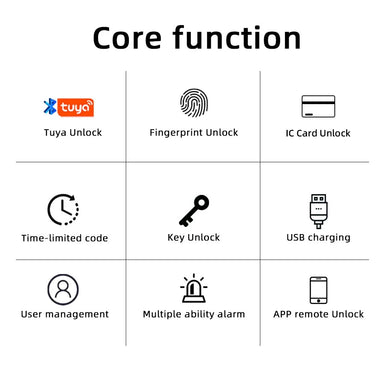 RAYKUBE M5 Tuya BLE Smart Fingerprint Door Lock Electronic Lock with Password/Key/Card/Tuya APP Unlock Smart Doorlock