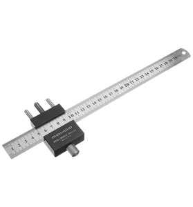 Mohoo Steel Ruler Positioning Block Angle Scriber Line Marking Gauge for Ruler Locator Carpentry Scriber Measuring Woodworking Tools