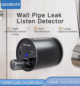 LA103 Wall Leak Listen Test High Sensitivity Sensor 13000x Audio Amplification Mini Design Noise Filtering Long Battery Life Portable Device