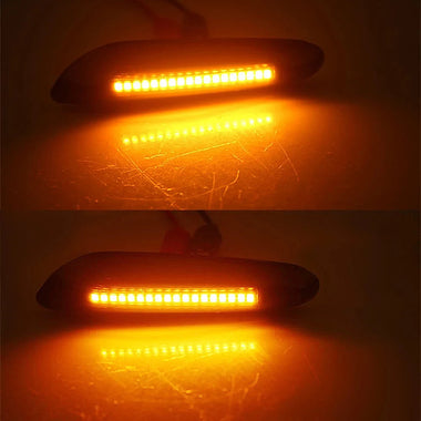 Pair Amber Flowing Water LED Turn Signal Side Marker Light for BMW 3 Series E36 E46 E90 E91 1 Series E81 E82 E87 E88