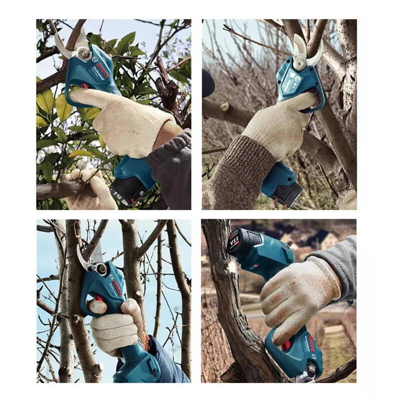 Cordless Electric Pruner for Bosch 12V Rechargeable Garden Shears 25mm Cutting Diameter Professional Tree Branch Trimmer High Capacity Battery Long Blade Life
