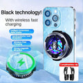 SL05 Back Magnetic Semiconductor Cooling Mobile Phone Radiator Wireless Fast Charge Cooler Digital Display for iOS Android Phone