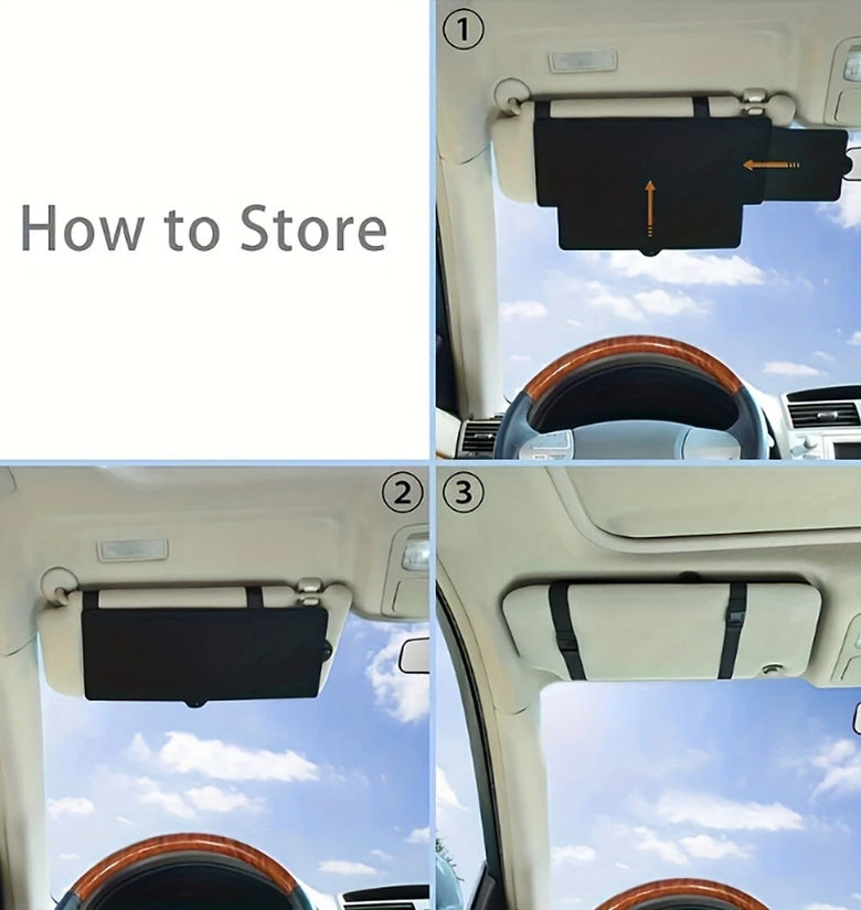 Car Sunshade Sun Visor Extender Anti-Glare Sun Blocker for Driver Passenger Car Sun Visor Sunshade Extender Automotive Sunshade Sun Block