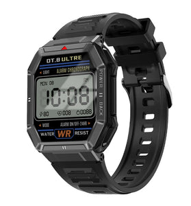 DT108 1.96inch HD Screen GPS Track AI Voice Assistant bluetooth Call Heart Rate Blood Oxygen Monitor Sleep Monitoring Electrocardiogram Function Multi-sport Modes Music Playback IP68 Waterproof Smart Watch