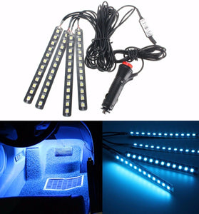 GLIME 12V 48LED 5050smd Car Decorative Atmosphere Light Strips SUV Interior Footwell Neon Lamp
