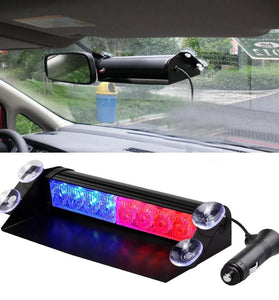 LED Car Warning Light Front Windshield Warning Light 8LED Emergency Dash Strobe Lights Emergency Signal Lamp 3 Flashing Mode