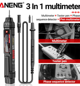 ANENG A3005B A3005BPro Digital Multimeter Smart Pen Type Multi-Functional Tester with Battery Standard/High Configuration Long-Lasting Performance