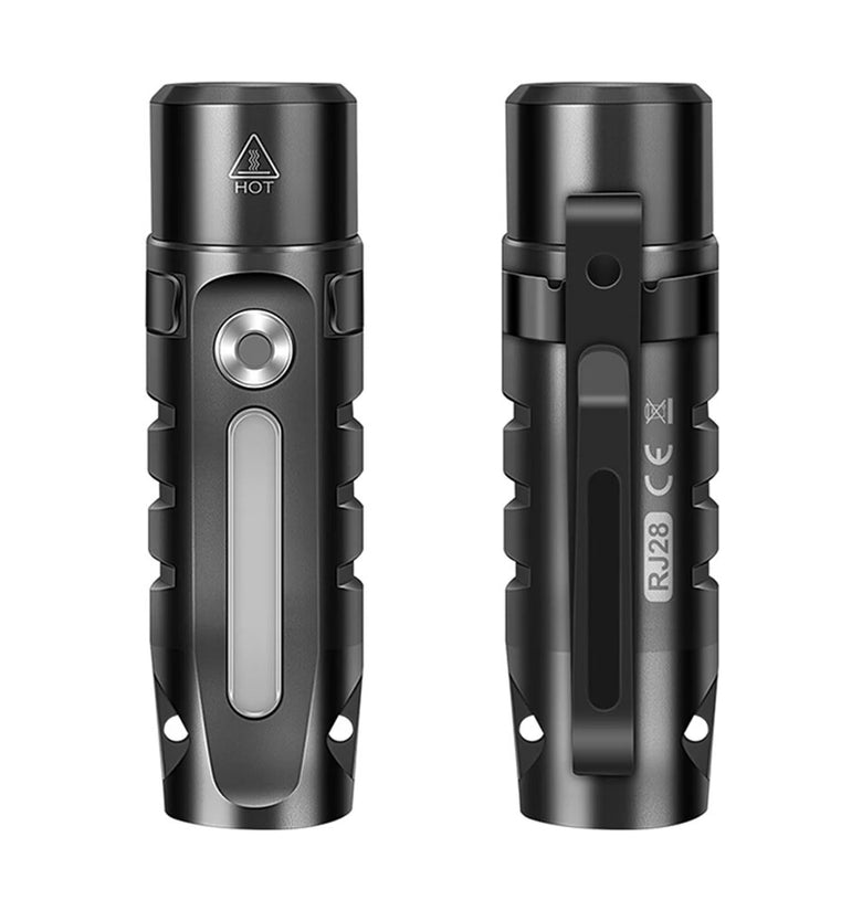 LED Mini Waterproof USB-C Rechargeable Flashlight with Clip & Magnetic Metal Conveniently Flashlight Suitable for Hiking Camping