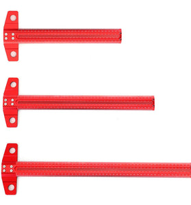 VEIKO 300/400/500/600mm Woodworking Line Scriber T-type Ruler 1mm Hole Crossed Ruler Aluminum Alloy Marking Gauge