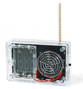 DIY Smart Intercom Radio Kit Adjustable Frequency 409.85MHz 87-108MHz OLED Display FM Walkie-Talkie Communication and Radio Listening