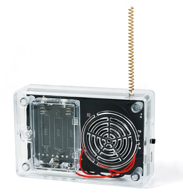 DIY Smart Intercom Radio Kit Adjustable Frequency 409.85MHz 87-108MHz OLED Display FM Walkie-Talkie Communication and Radio Listening