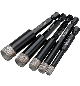 Drillpro 6-14mm Vaccum Brazed Diamond Dry Drill Bits Hole Saw Cutter for Granite Marble Ceramic Tile Glass