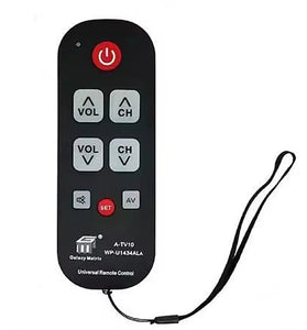 A-TV10 TV Remote Universal Controller Simple Waterproof Remote Control with LED Light for All TV Models