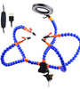 3 Holes 5 Arms Multifunctional Welding Bracket Arm Third Hand Universal Welding Table Simple Model Standard Usb Light Magnifying Glass For Welding Assembly Repair Model