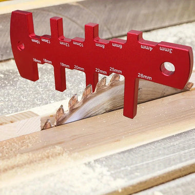 Aluminum Router Depth Gauge Tool 3-26mm Height Measuring Device Woodworking Table Saw Setup Cutting Blade Tool