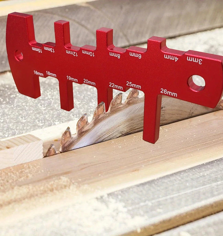 Aluminum Router Depth Gauge Tool 3-26mm Height Measuring Device Woodworking Table Saw Setup Cutting Blade Tool