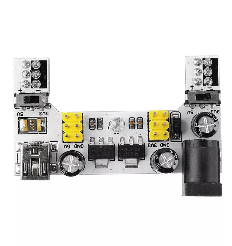 3Pcs MB102 2 Channel 3.3V 5V Breadboard Power Supply Module White Breadboard Dedicated Power Module MB-102 Solderless Bread Board