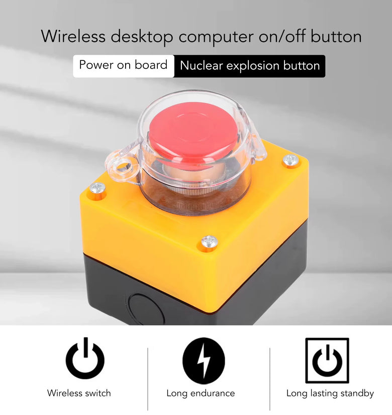 Wireless External Computer Power Button Switch Remote Control PC Power Button Switch for Home Office