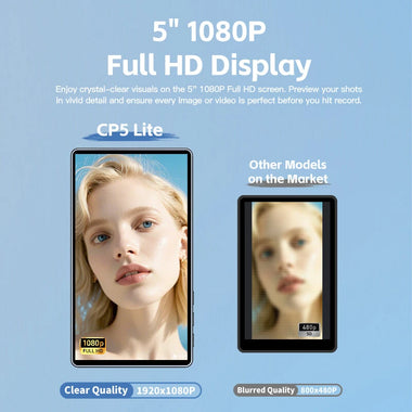 SHIMBOL CP5 Lite 5" Vlog Selfie Phone Monitor Screen 1080P FHD Phone Rear Camera Selfie Monitor for iPhone 16 15 for SAMSUNG for HUAWEI
