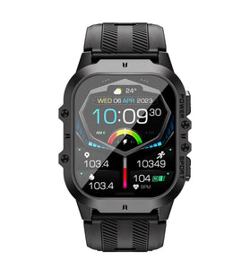 Bakeey C26 1.96inch AMOLED Display 8763EWE-VP 128M bluetooth Call Heart Rate Blood Pressure Blood Oxygen Monitor Sleep Monitoring Multi-sport Modes Music Playback 1ATM Waterproof Smart Watch