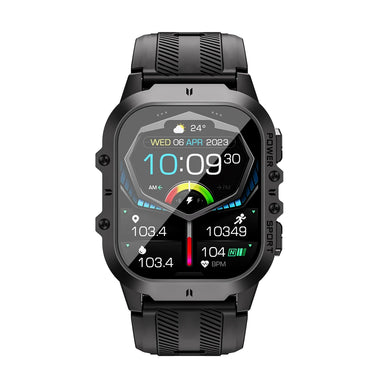 Bakeey C26 1.96inch AMOLED Display 8763EWE-VP 128M bluetooth Call Heart Rate Blood Pressure Blood Oxygen Monitor Sleep Monitoring Multi-sport Modes Music Playback 1ATM Waterproof Smart Watch