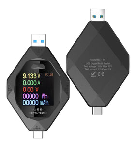 USB Tester Type-C PD Tester USAMS 2 in 1 Digital Digital Voltmeter Amper 3.6-32V 0-5.1A Voltage Current Meter Power Bank Cable Detector