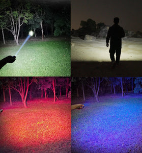 Astrolux WP5 1350M Long Distance Throwing LEP Flashlight 3in1 with 1200LM LED Flood Light & Red Blue AUX Light EDC Strong Spotlight Waterproof Search Torch With Type-C Charging 21700 Li-ion Battery