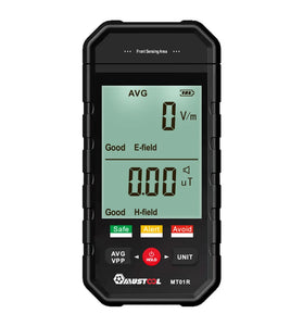 MUSTOOL MT01R 3-inch Electromagnetic Radiation Tester Electric Field & Magnetic Field Detection Radiation Status Rapidly Assess