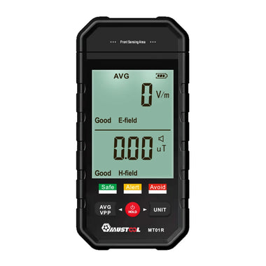 MUSTOOL MT01R 3-inch Electromagnetic Radiation Tester Electric Field & Magnetic Field Detection Radiation Status Rapidly Assess