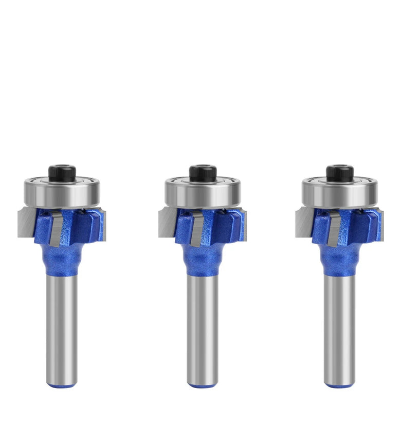 LAVIE 8mm Shank high quality 4 flutes Router Bit set woodworking milling cutter R1 R2 R3 Trimming Knife Edge