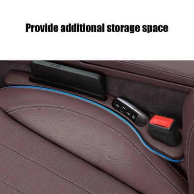 2pcs Car Seat Gap Plug Filler Car Organizer Storage Box Universal Strip Side Seam Car Gap Filler Leak Proof Seat Gap Storage Organizer